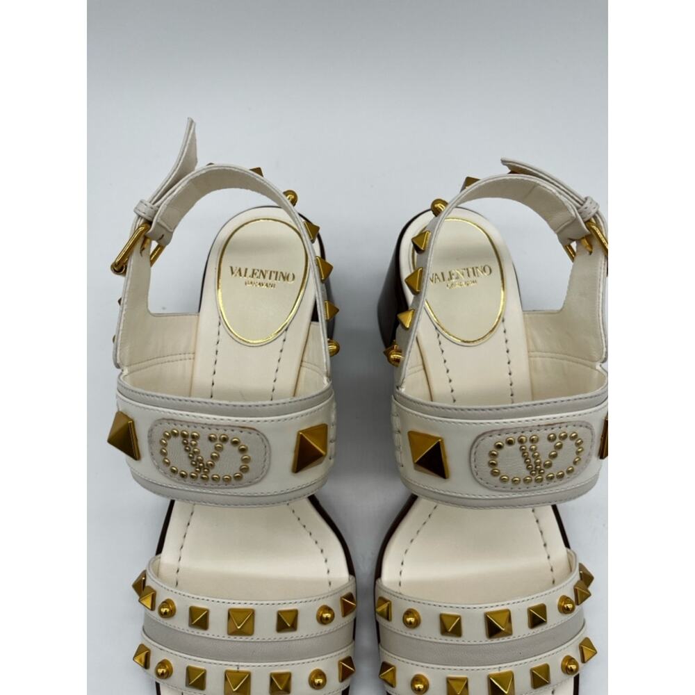 Valentino Garavani Vlogo Rockstud 60 Sandals Heeled White - 38.5 US 8.5 - Picture 6 of 15